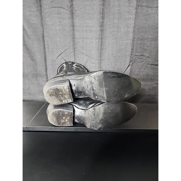 Tony Lama Leather Antigua Black Western Cowboy Boots Size 10 D Model #2964 Mens - Picture 8 of 8